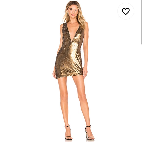 NBD Dresses & Skirts - NWT nbd x REVOLVE dinara mini bronze dress